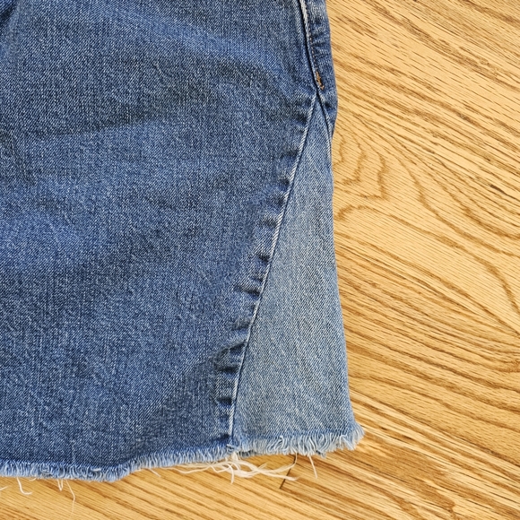 Madewell Size 30 (10) Rigid Denim A-line Mini Skirt Two Tone Stretchy Mid Wash - Picture 5 of 9